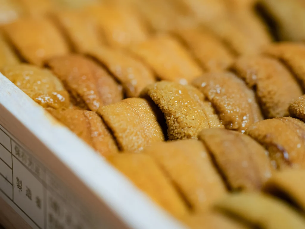 並べられたウニ